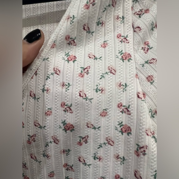 White floral pyjama romper - Picture 3 of 5